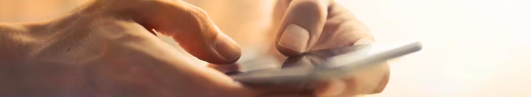 Man texting on his phone